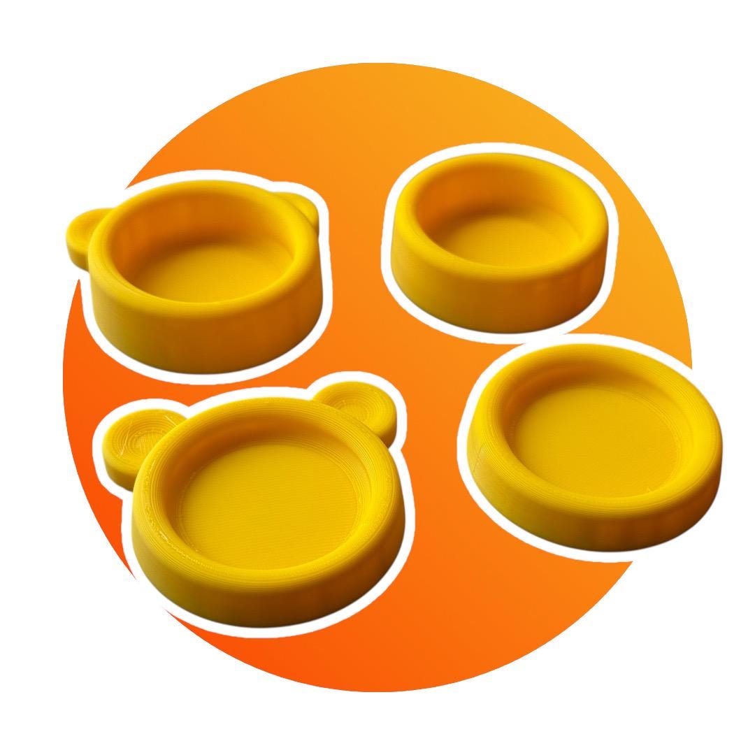 Bear shape Reusable 5ml Gecko food dish